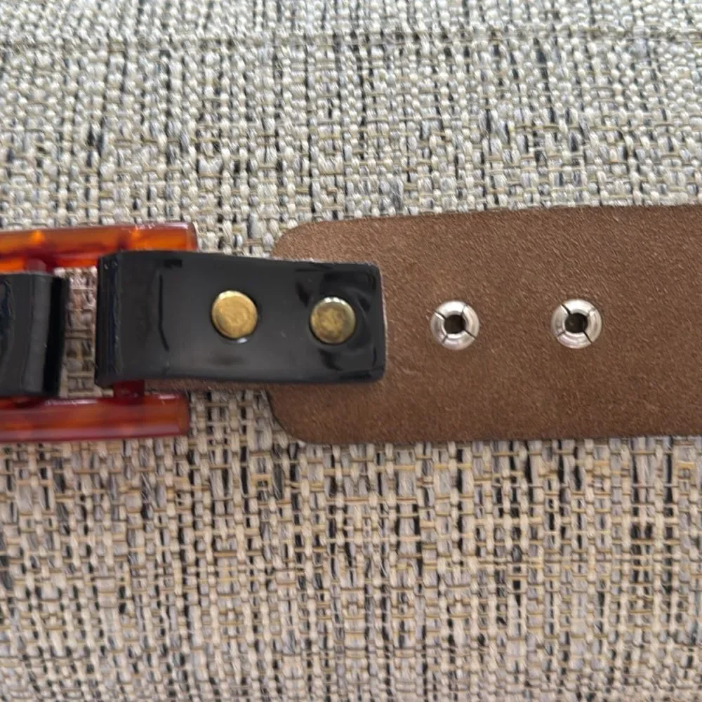 Vintage patent leather belt
